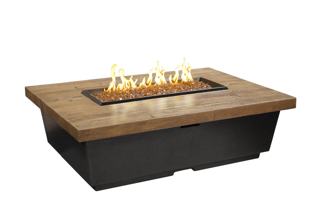 American Fyre Designs Fire Table American Fyre Designs - 52" Reclaimed Wood Contempo Rectangle Firetable