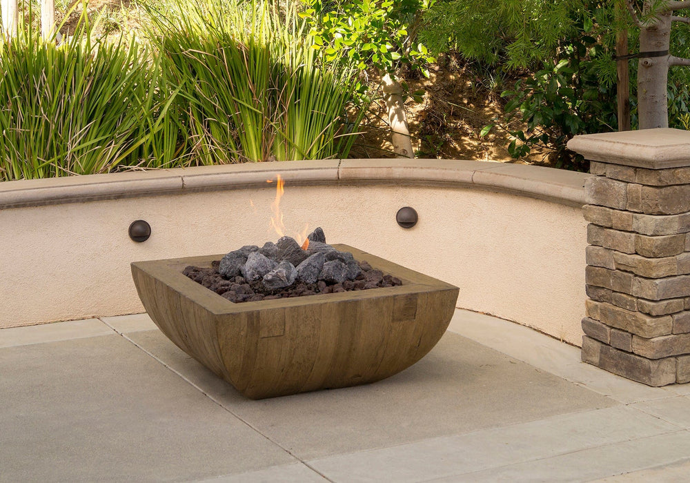 American Fyre Designs Gas Fire Bowl American Fyre Designs - Reclaimed Wood Bordeaux Square Fire Bowl