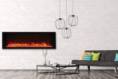Amantii Electric Fireplace Amantii 50″ Extra Slim Indoor or Outdoor Electric Fireplace  - BI-50-XTRASLIM