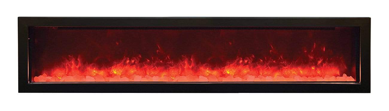 Amantii Electric Fireplace Amantii - 72" Deep  Built-in Electric Fireplace with optional black steel surround - BI-72-DEEP-OD