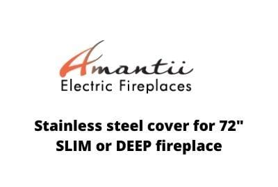 Amantii Electric Fireplace Cover Amantii Stainless steel cover for 72" SLIM or DEEP fireplace - PAN-COV-72