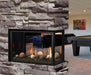 Kingsman Direct Vent Gas Fireplace Kingsman 43 Inch Clean View Peninsula Direct Vent Gas Fireplace with Tempered Glass - MCVP42