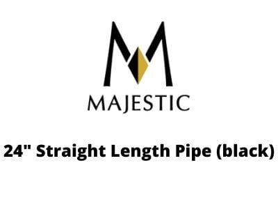 Majestic Chimney Venting Majestic 3" Pellet Vent Pro - 24" Straight Length Pipe (black)