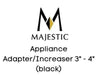 Majestic Chimney Venting Majestic 3" Pellet Vent Pro - Appliance Adapter/Increaser 3" - 4" (black)