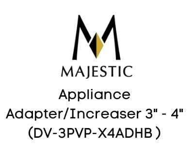 Majestic Chimney Venting Majestic 3" Pellet Vent Pro - Appliance Adapter/Increaser 3" - 4" (DV-3PVP-X4ADHB )