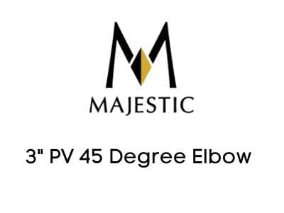Majestic Chimney Venting Majestic 3" PV 45 Degree Elbow