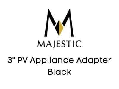 Majestic Chimney Venting Majestic 3" PV Appliance Adapter Black