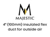 Majestic Chimney Venting Majestic 4" (100mm) insulated flex duct for outside air