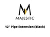 Majestic Chimney Venting Majestic 4" Pellet Vent Pro - 12" Pipe Extension (black)