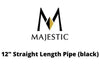 Majestic Chimney Venting Majestic 4" Pellet Vent Pro - 12" Straight Length Pipe (black)