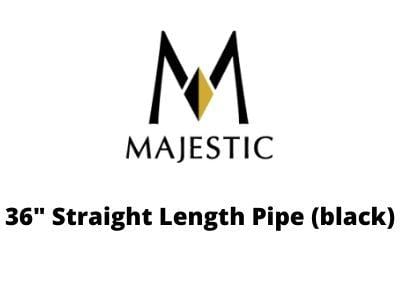 Majestic Chimney Venting Majestic 4" Pellet Vent Pro - 36" Straight Length Pipe (black)