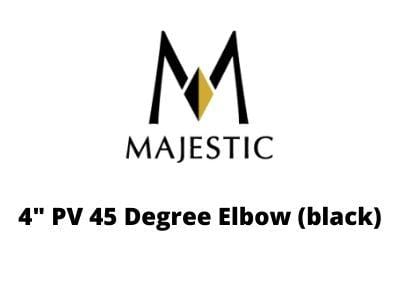 Majestic Chimney Venting Majestic 4" PV 45 Degree Elbow (black)
