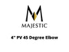 Majestic Chimney Venting Majestic 4" PV 45 Degree Elbow