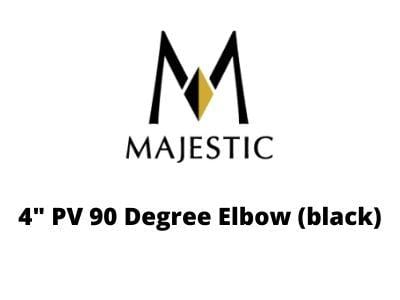 Majestic Chimney Venting Majestic 4" PV 90 Degree Elbow (black)