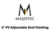 Majestic Chimney Venting Majestic 4" PV Adjustable Roof Flashing