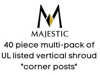Majestic Chimney Venting Majestic 40 piece multi-pack of UL listed vertical shroud "corner posts"