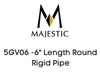 Majestic Chimney Venting Majestic 5GV06 -6" Length Round Rigid Pipe