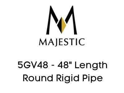 Majestic Chimney Venting Majestic 5GV48 - 48" Length Round Rigid Pipe