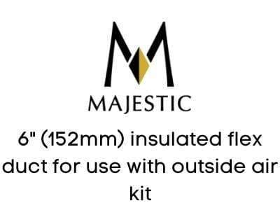 Majestic Chimney Venting Majestic 6" (152mm) insulated flex duct for use with outside air kit - ID6