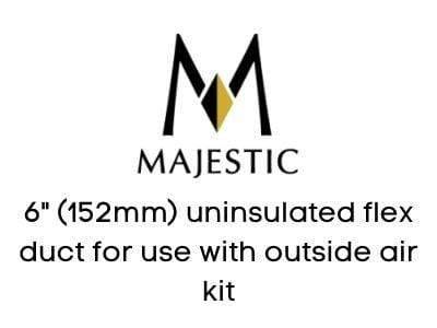 Majestic Chimney Venting Majestic 6" (152mm) uninsulated flex duct for use with outside air kit