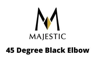 Majestic Chimney Venting Majestic 6" DuraBlack - 45 Degree Black Elbow