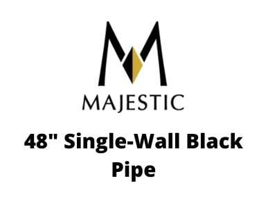 Majestic Chimney Venting Majestic 6" DuraBlack - 48" Single-Wall Black Pipe