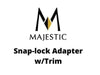 Majestic Chimney Venting Majestic 6" DuraBlack  - Snap-lock Adapter w/Trim - DV-6DBK-ADSL