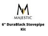 Majestic Chimney Venting Majestic 6" DuraBlack Stovepipe Kit - DV-6DBK-KSP