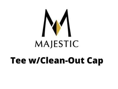 Majestic Chimney Venting Majestic 6" DuraBlack  - Tee w/Clean-Out Cap