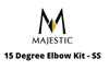 Majestic Chimney Venting Majestic 6" DuraTech - 15 Degree Elbow Kit - SS