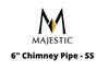 Majestic Chimney Venting Majestic 6" DuraTech - 6" Chimney Pipe - SS - DV-6DT-06SS