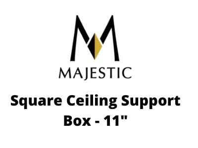 Majestic Chimney Venting Majestic 6" DuraTech - Square Ceiling Support Box - 11" - DV-6DT-CS11