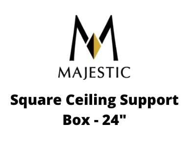 Majestic Chimney Venting Majestic 6" DuraTech - Square Ceiling Support Box - 24" - DV-6DT-CS24