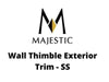 Majestic Chimney Venting Majestic 6" DuraTech - Wall Thimble Exterior Trim - SS