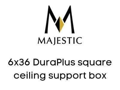 Majestic Chimney Venting Majestic 6x36 DuraPlus square ceiling support box