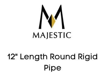 Majestic Chimney Venting Majestic 8" B-Vent - 12" Length Round Rigid Pipe - DV-8GV12