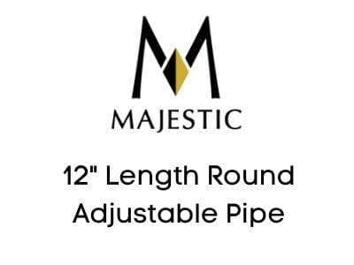 Majestic Chimney Venting Majestic 8" B-Vent Components - 12" Length Round Adjustable Pipe