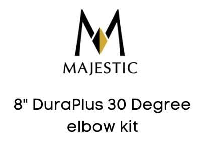 Majestic Chimney Venting Majestic 8" DuraPlus 30 Degree elbow kit - DV-8DP-E30