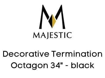 Majestic Chimney Venting Majestic Decorative Termination Octagon 34" - black