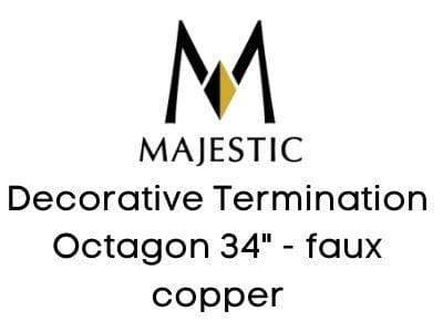 Majestic Chimney Venting Majestic Decorative Termination Octagon 34" - faux copper
