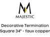 Majestic Chimney Venting Majestic Decorative Termination Square 34" - faux copper
