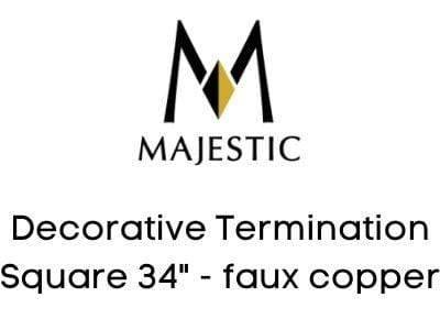 Majestic Chimney Venting Majestic Decorative Termination Square 34" - faux copper