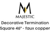 Majestic Chimney Venting Majestic Decorative Termination Square 46" - faux copper - DTS146-CP