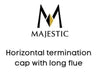 Majestic Chimney Venting Majestic DVP Termination Kit - Horizontal termination cap with long flue