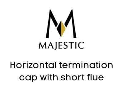 Majestic Chimney Venting Majestic DVP Termination Kit - Horizontal termination cap with short flue - DVP-TRAP1