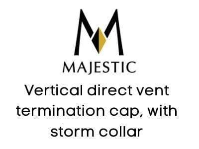 Majestic Chimney Venting Majestic DVP Termination Kit - Vertical direct vent termination cap, with storm collar