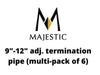 Majestic Chimney Venting Majestic Legacy Components-MultiPk - 9"-12" adj. termination pipe (DVP-RVT12AM)