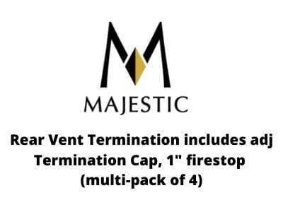 Majestic Chimney Venting Majestic Legacy Termination Kits - Rear Vent Termination includes adj Termination Cap, 1" firestop (SLP-RVTM)