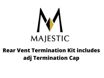 Majestic Chimney Venting Majestic Legacy Termination Kits - Rear Vent Termination Kit includes adj Termination Cap (SLP-RVTK)