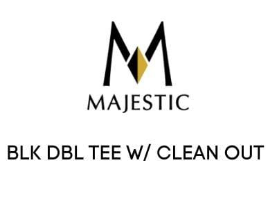 Majestic Chimney Venting Majestic Pellet Vent Pro - BLK DBL TEE W/ CLEAN OUT - DV-3PVP-DBTB1